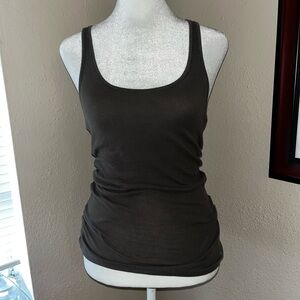 Vintage Y2K Abercrombie & Fitch 2000s Basic Brown Ribbed Tank Top